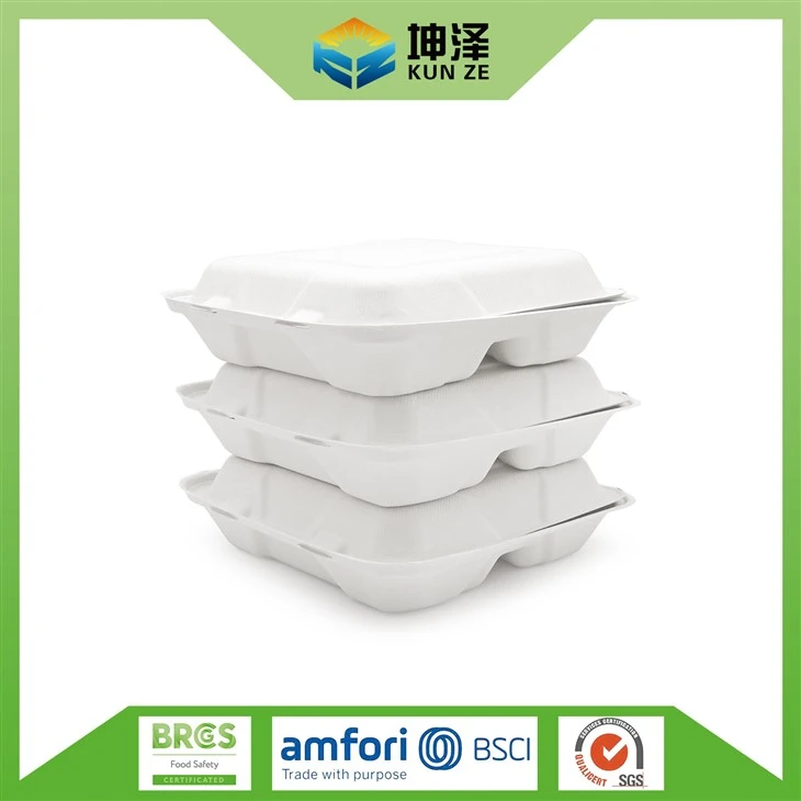Sugarcane Clamshell Food Container