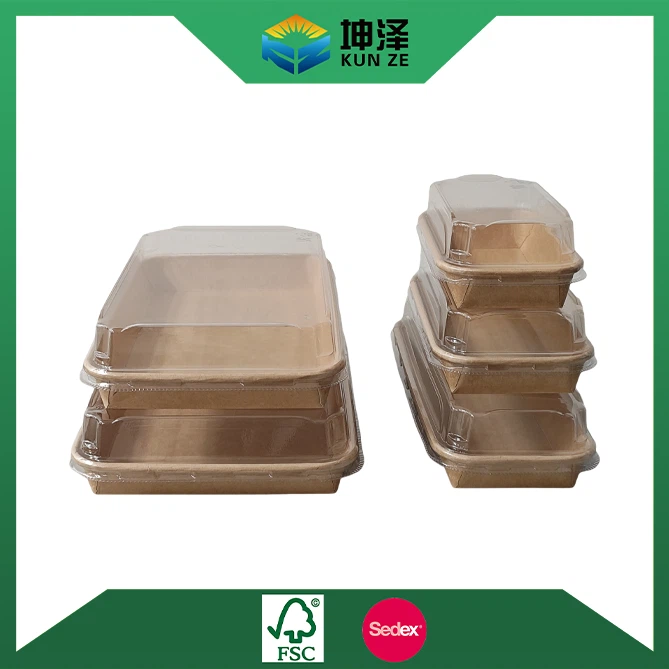 Papirnati pladanj za hranu s poklopcem